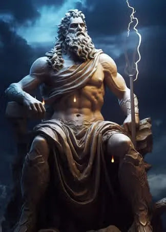 Zeus-Poster schwarz-weiß – Odyssee-Poster als Wanddekoration fürs Wohnzimmer 21