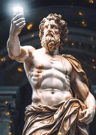 Zeus-Poster schwarz-weiß – Odyssee-Poster als Wanddekoration fürs Wohnzimmer 22