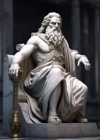 Zeus-Poster schwarz-weiß – Odyssee-Poster als Wanddekoration fürs Wohnzimmer 9