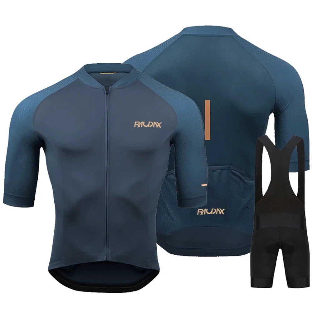 Zomer Korte Mouw Wielertrui Set voor Mannen, Ademend en Comfortabel, 19D Gelpad 0