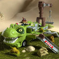 Dinosaur Adventure Toy – Realistic T-Rex & Triceratops Figures with Light and Sound Effects