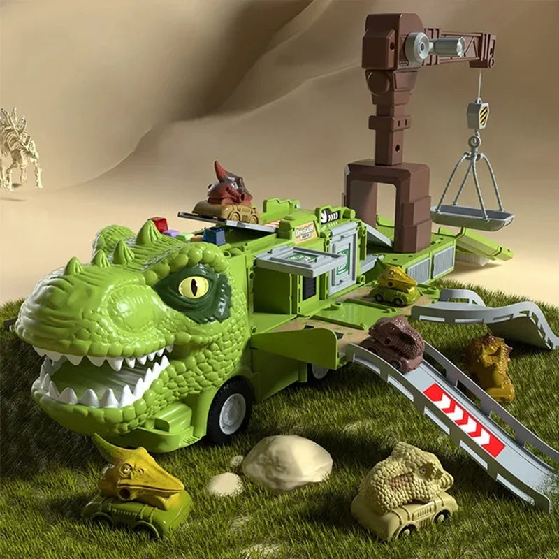 Dinosaur Adventure Toy – Realistic T-Rex & Triceratops Figures with Light and Sound Effects