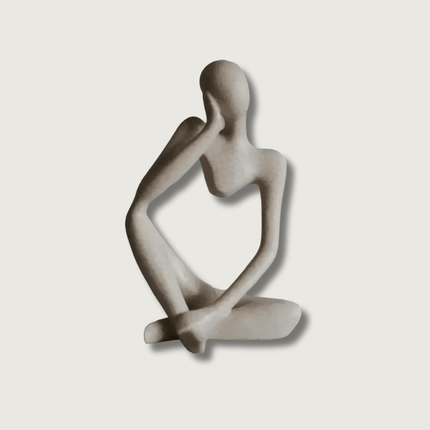 Abstract Thinker Sculpture – Modern Resin Art Piece for Creative Home Decoration