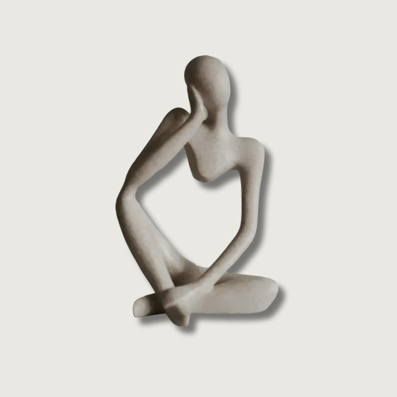 MindSculpt – Abstrakt Tænker Skulptur i Moderne Resindesign