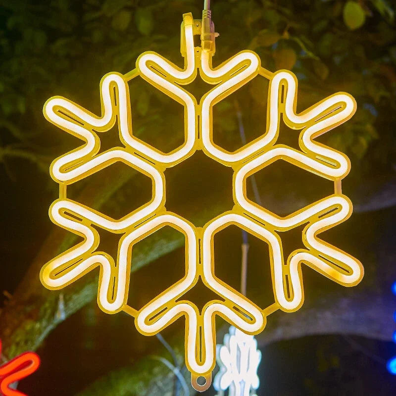 GlowFrost – Vandtæt LED Snefnug Julelampe til Udendørs Dekoration