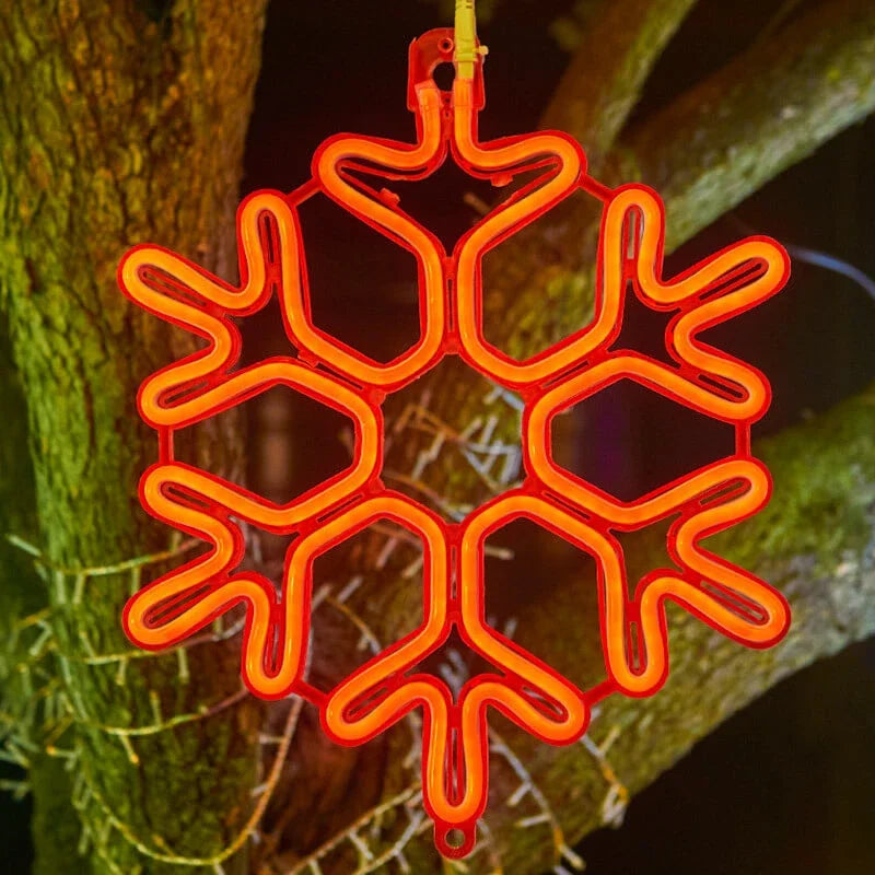GlowFrost – Vandtæt LED Snefnug Julelampe til Udendørs Dekoration
