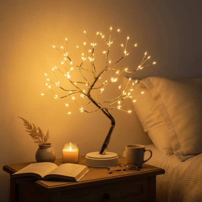 Fairy Light Tree Lamp – Tabletop Spirit Tree Bright Enough for Reading