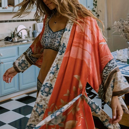 Summer Kimono Cover-Up – Lightweight Flowing Beach Layer with Open Design