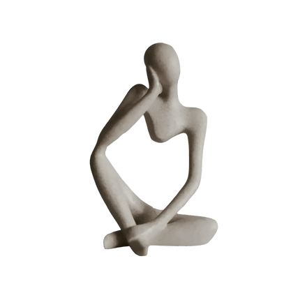 Abstract Thinker Sculpture – Modern Resin Art Piece for Creative Home Decoration