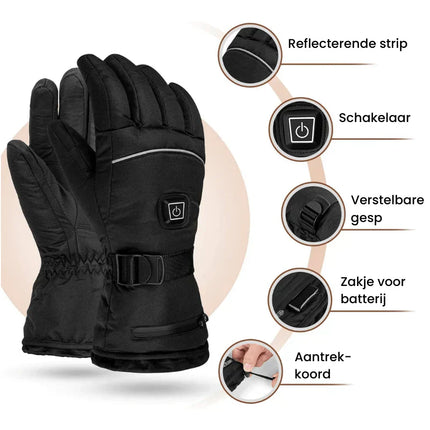 HeatGuard Waterproof Heated Gloves with Fast Warming, Touchscreen Control and Outdoor Comfort