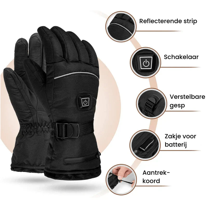 HeatGuard Waterproof Heated Gloves with Fast Warming, Touchscreen Control and Outdoor Comfort