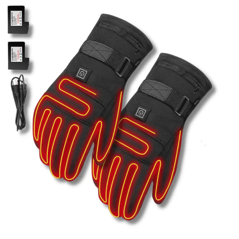 Gants chauffants imperméables HeatGuard avec chauffage rapide, contrôle tactile et confort extérieur