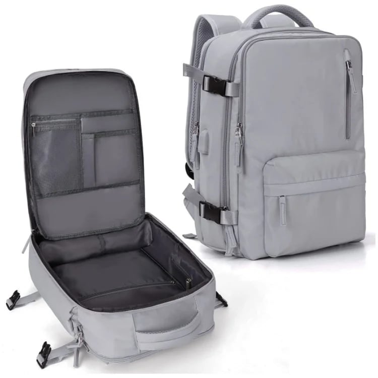 Sac à dos de voyage étanche avec charge USB, poche antivol et rangement multi-compartiments