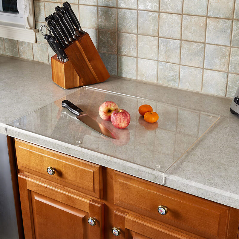 Planche à Découper en Acrylique – Planche Transparente, Hygiénique & Antidérapante pour Cuisine et Service