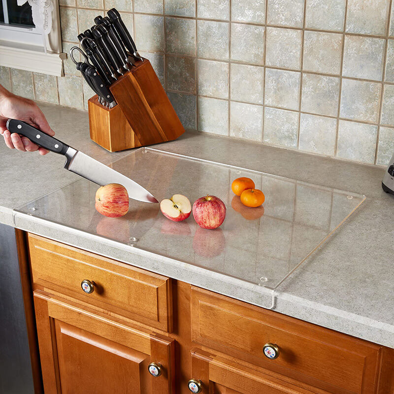 Planche à Découper en Acrylique – Planche Transparente, Hygiénique & Antidérapante pour Cuisine et Service