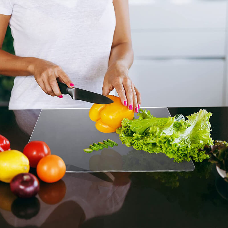 Planche à Découper en Acrylique – Planche Transparente, Hygiénique & Antidérapante pour Cuisine et Service