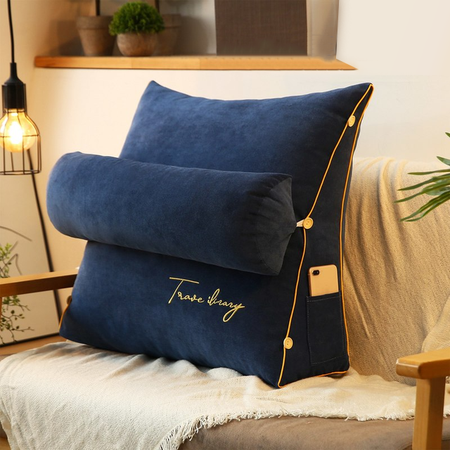 SleepingPillow – Trekantet Læsepude med Ryglæn til Seng og Sofa