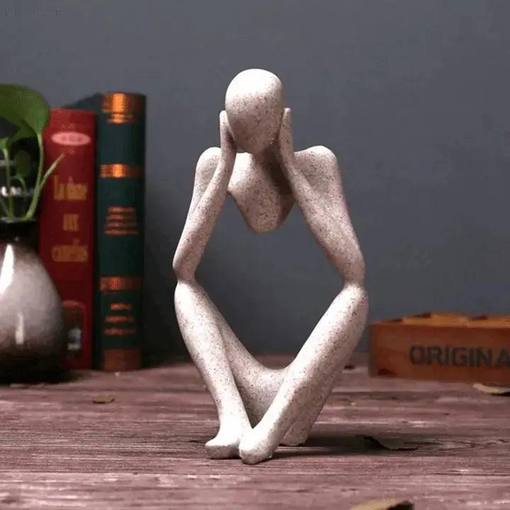 MindSculpt – Abstrakt Tænker Skulptur i Moderne Resindesign