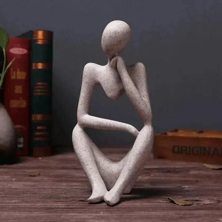 MindSculpt – Abstrakt Tænker Skulptur i Moderne Resindesign