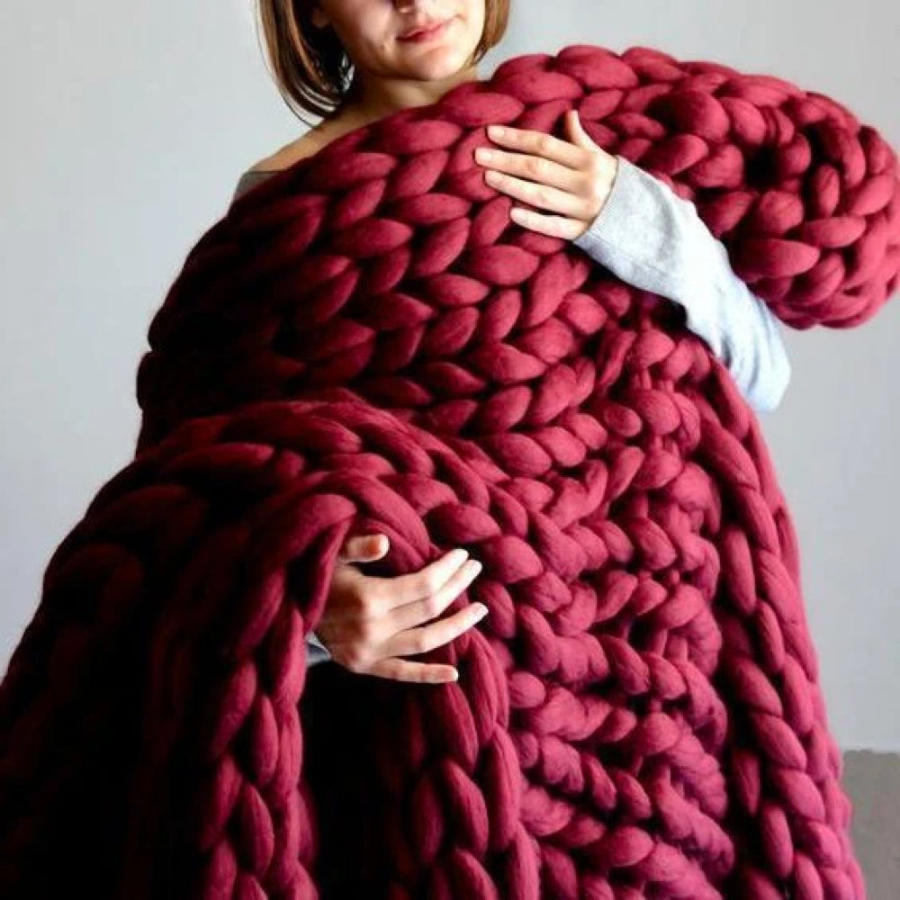 XXL Chunky Knitting Yarn – Extra Thick Soft Fiber for Blankets, Scarves & Cozy DIY Projects