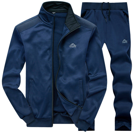 Men’s Tracksuit Set – Slim-Fit Polyester Jacket & Pants with Modern Sporty Design