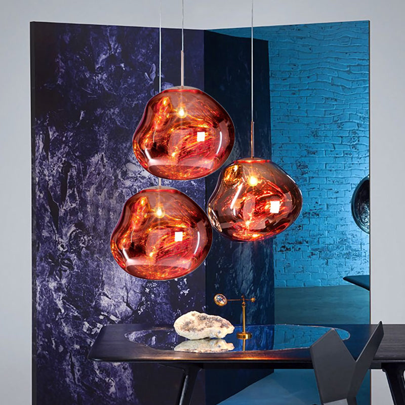 Suspension en verre LunaLux avec élégance moderne et éclairage d’ambiance chaleureux pour les salles à manger