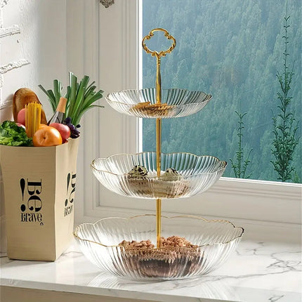 Tiered Serving Stand – Elegant 3-Layer Design for Snacks, Pastries & Table Display