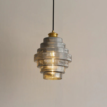 Glass Pendant Light – Bottle-Shaped Design with Brass Finish & Elegant Vintage Aesthetic