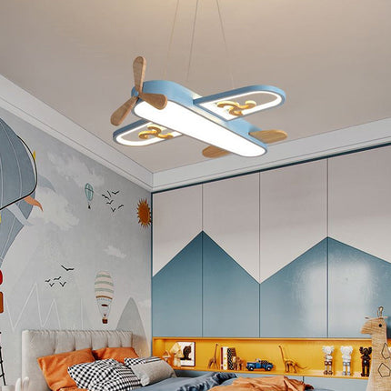 Children’s Ceiling Light – Creative Airplane LED Pendant with Adjustable Brightness
