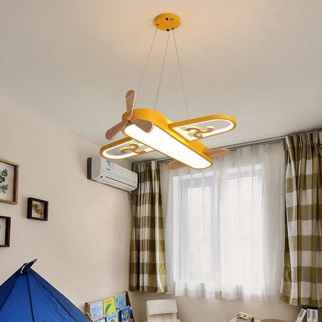 Children’s Ceiling Light – Creative Airplane LED Pendant with Adjustable Brightness