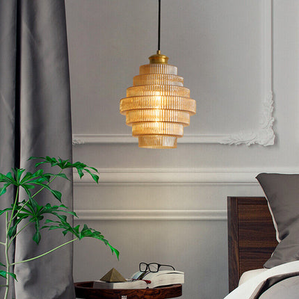 Glass Pendant Light – Bottle-Shaped Design with Brass Finish & Elegant Vintage Aesthetic