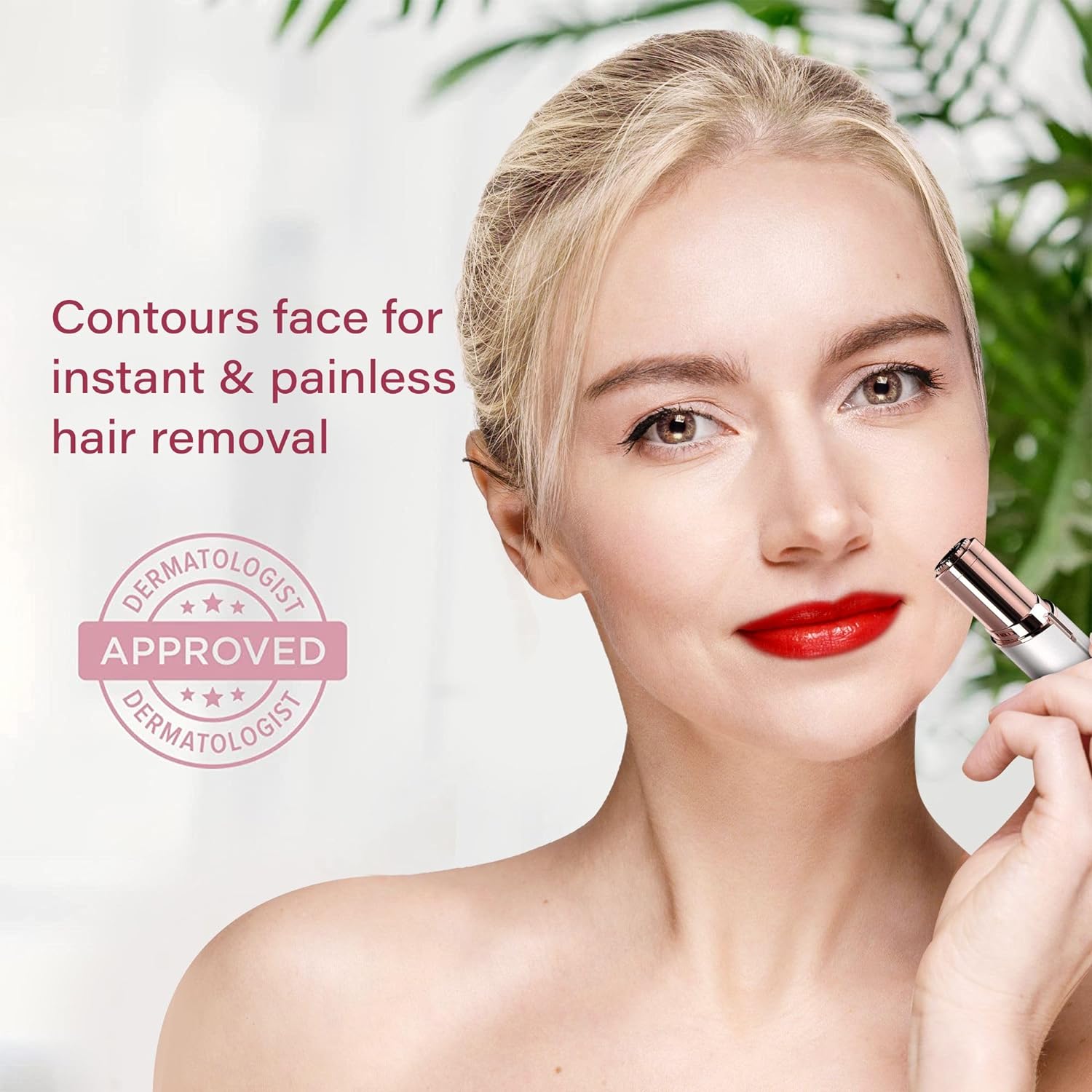 Épilateur pour poils du visage – Outil de précision doux avec tête à glissement fluide et design compact