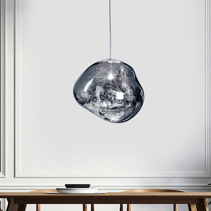 LunaLux Glass Pendant Light with Modern Elegance and Warm Ambient Illumination for Dining Areas