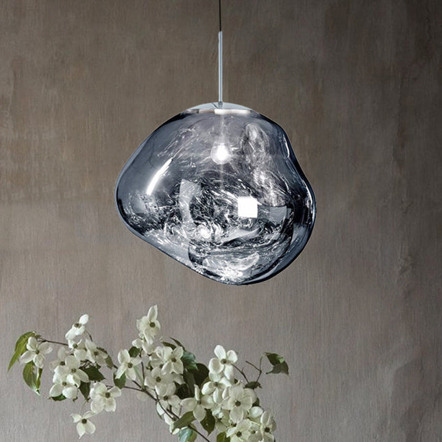 LunaLux Glass Pendant Light with Modern Elegance and Warm Ambient Illumination for Dining Areas