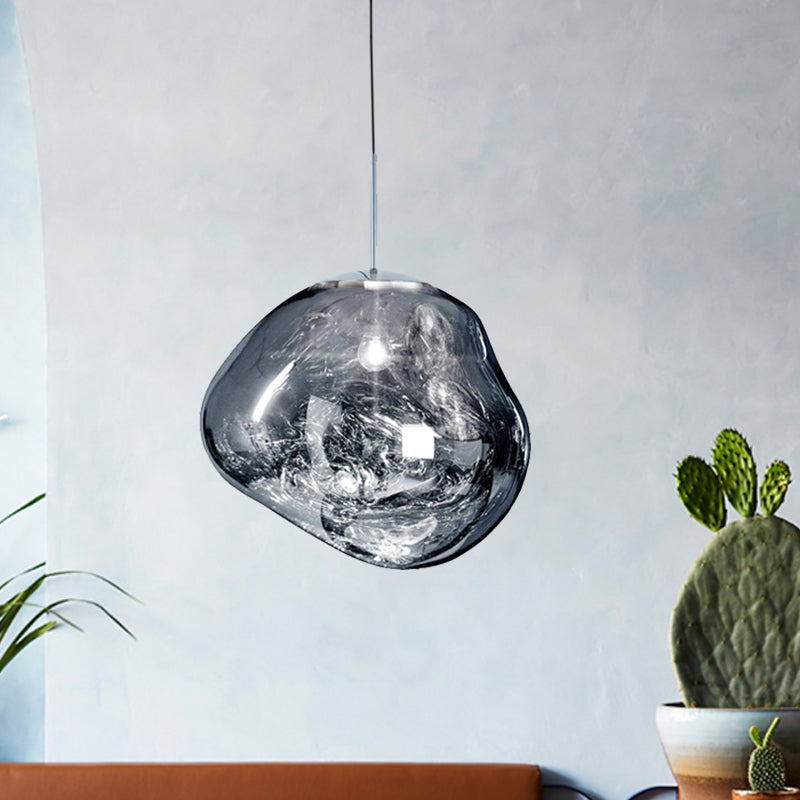 Suspension en verre LunaLux avec élégance moderne et éclairage d’ambiance chaleureux pour les salles à manger