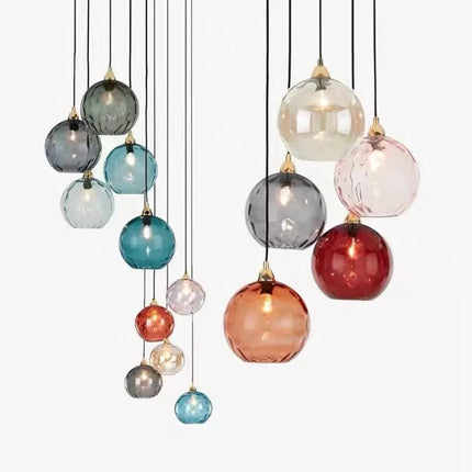 Glass Pendant Lamp – Modern Clear Glass Design with Warm Ambient Lighting