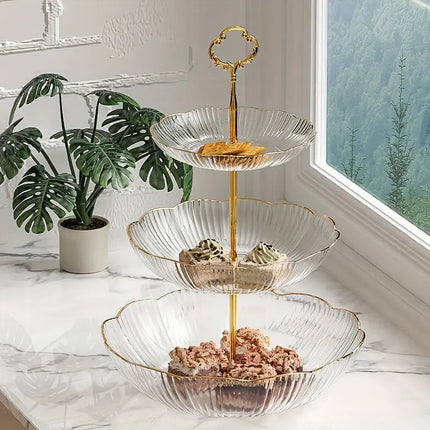 Tiered Serving Stand – Elegant 3-Layer Design for Snacks, Pastries & Table Display