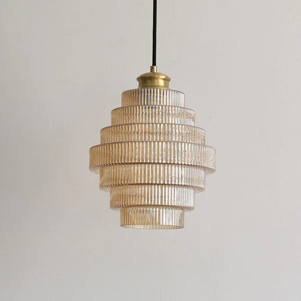 Glass Pendant Light – Bottle-Shaped Design with Brass Finish & Elegant Vintage Aesthetic