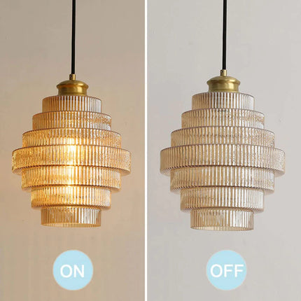 Glass Pendant Light – Bottle-Shaped Design with Brass Finish & Elegant Vintage Aesthetic