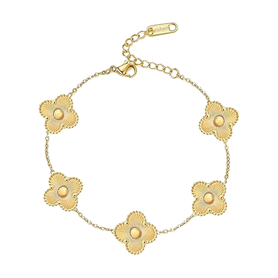 Clover Bracelet – Elegant Stainless Steel Design with Adjustable Fit