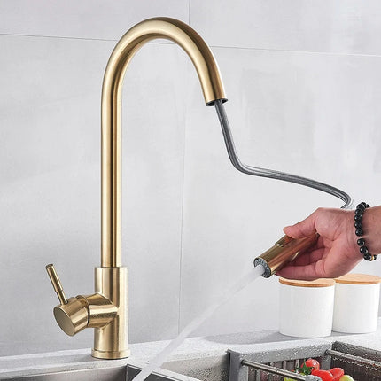 Kitchen Faucet – 360° Rotating Design with Single-Lever Control & Durable Brass Construction