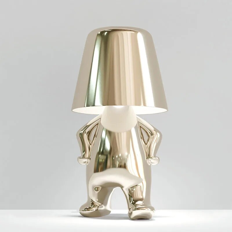 GildedMind – Moderne LED Bordlampe med Harpiksfod