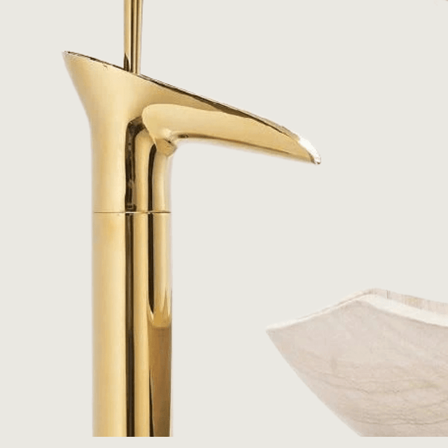 Bathroom Faucet – Classic Waterfall Spout with Durable Brass Construction & Single-Hole Installation
