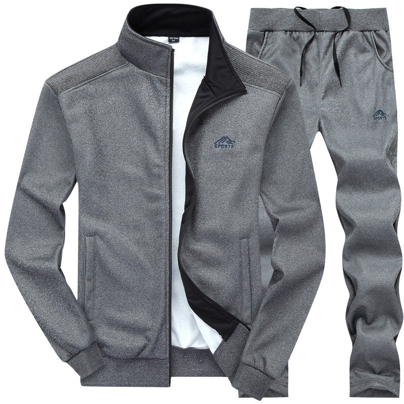 Men’s Tracksuit Set – Slim-Fit Polyester Jacket & Pants with Modern Sporty Design
