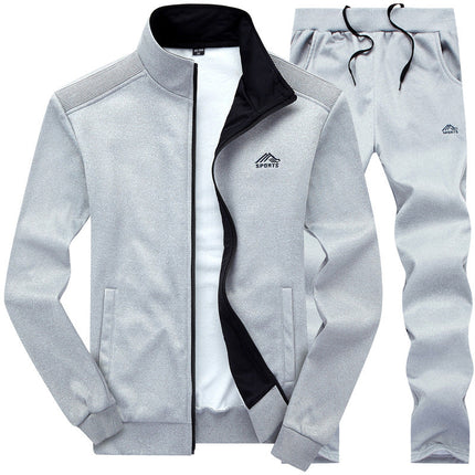 Men’s Tracksuit Set – Slim-Fit Polyester Jacket & Pants with Modern Sporty Design