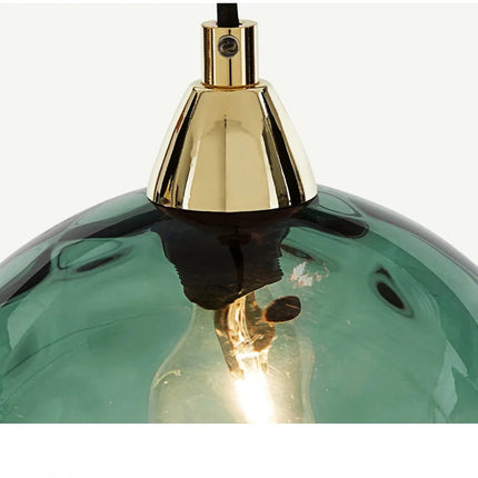 Glass Pendant Lamp – Modern Clear Glass Design with Warm Ambient Lighting