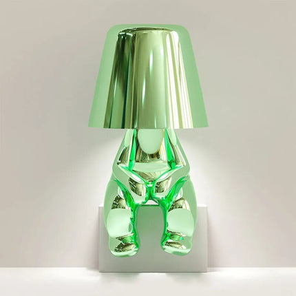 Table Lamp – Modern Thinker-Inspired Resin Design with Warm LED Illumination