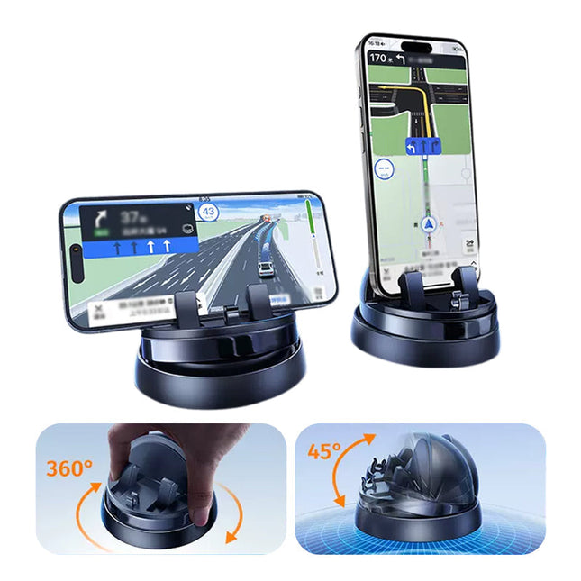 360° Rotating Phone Holder – Universal Dashboard Mount with Secure Non-Slip Grip