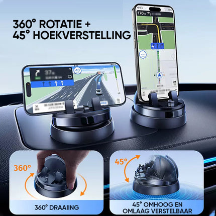 360° Rotating Phone Holder – Universal Dashboard Mount with Secure Non-Slip Grip