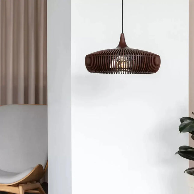 Wooden Pendant Lamp – Japandi-Inspired Design with Soft Warm Ambient Lighting